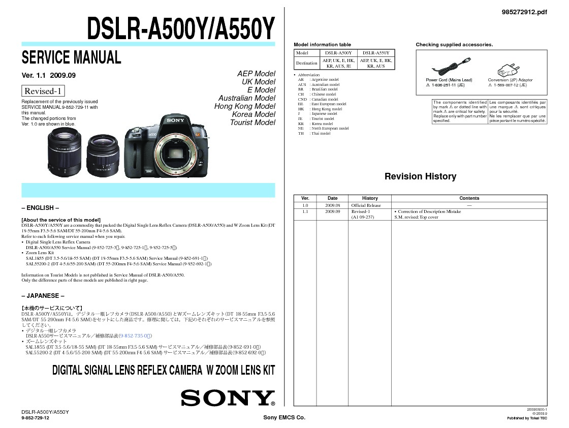 Digital Camera Manuals